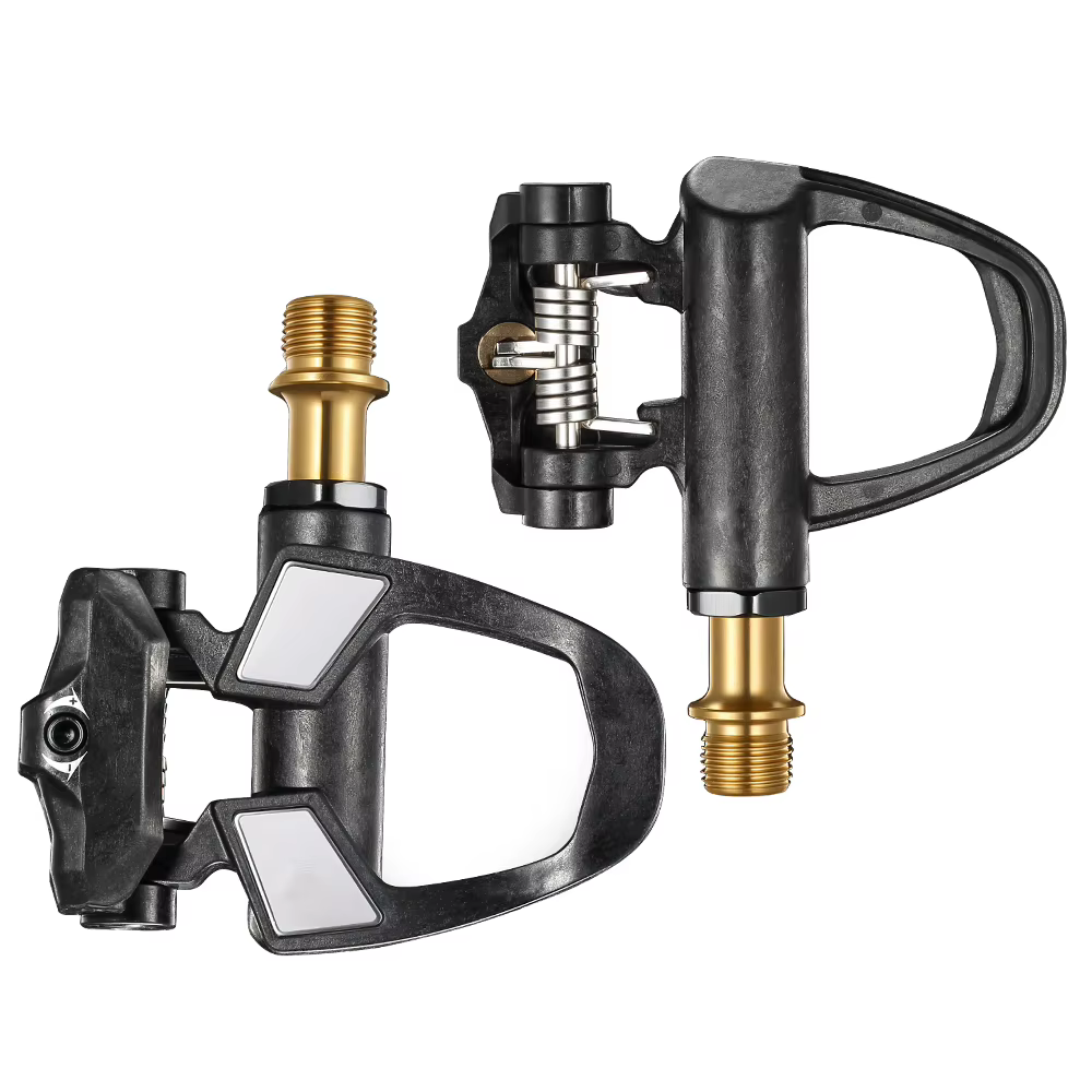 Pédales de vélo de route en carbone ultralégères RYET 198g, axe en titane CNC, roulements scellés DU