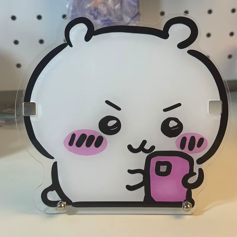 Support à lunettes Kawaii Chiikawa en matériau lisse, organisateur de bureau créatif et pratique, dé