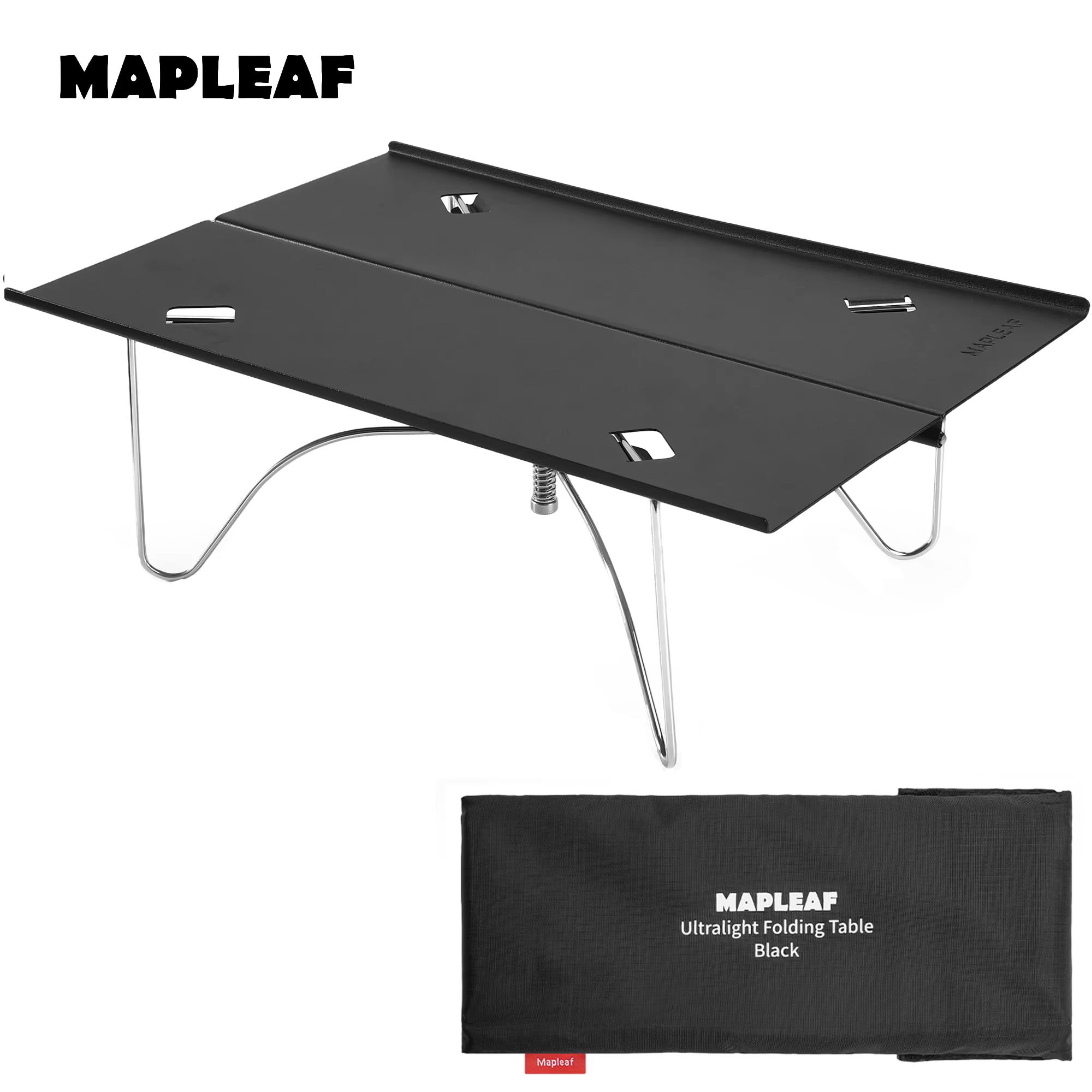 MAPLEAF table pliante ultralégère 300g alliage aluminium 30kg charge support X camping randonnée piq