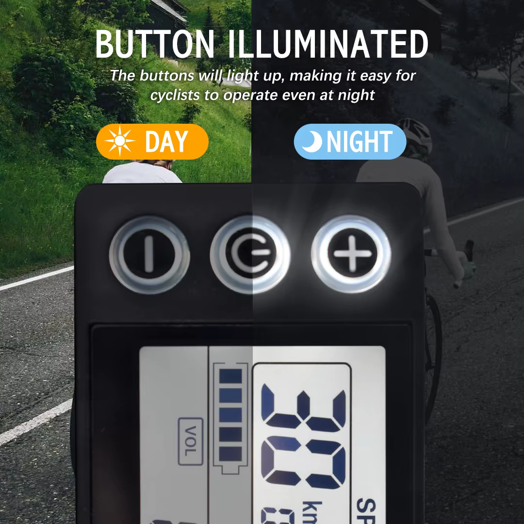 UART2 24V 36V 48V S866 vélo électrique LCD affichage compteur E Scooter panneau LCD avec USB UART po