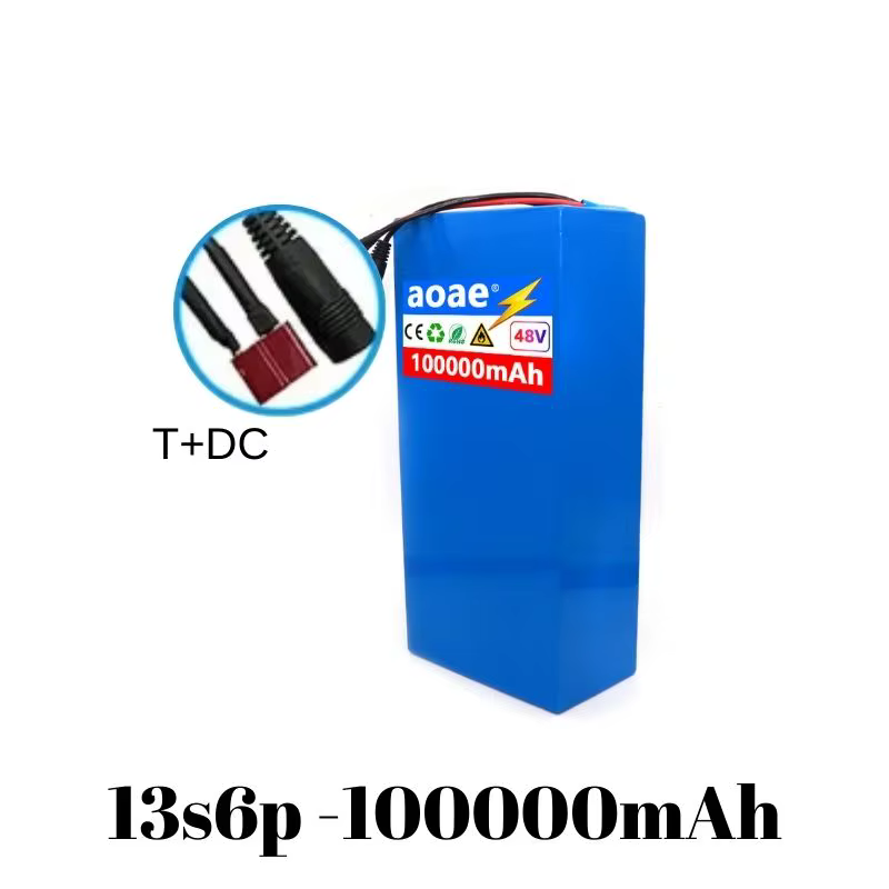 👍 Batterie au lithium 100% 18650 originale 48V 100Ah 13s6p, pack de batteries 48v1500W pour scooter 