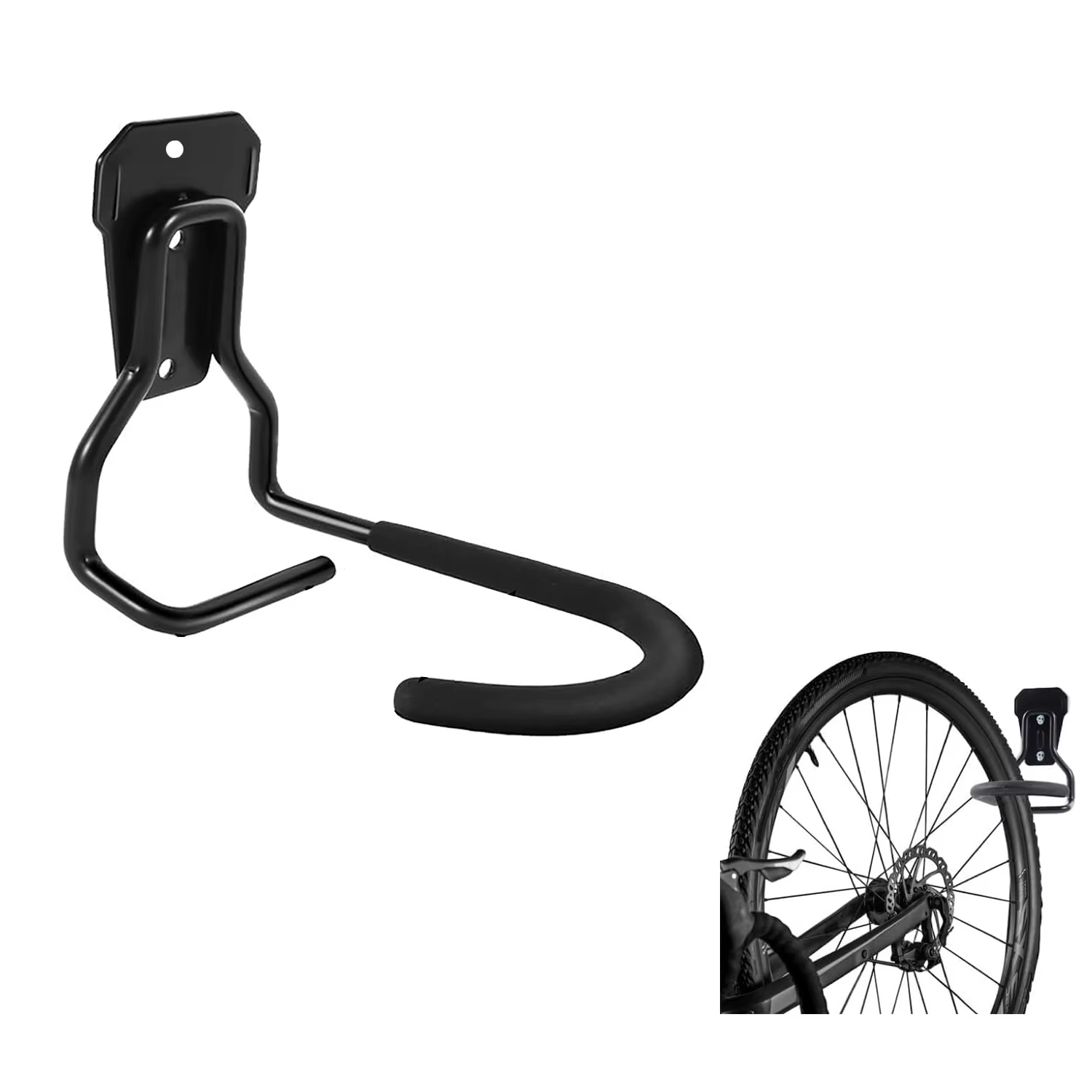 Support mural robuste pour vélo (1 ou 2 pièces), crochet de rangement pour vélo de garage, VTT, vélo
