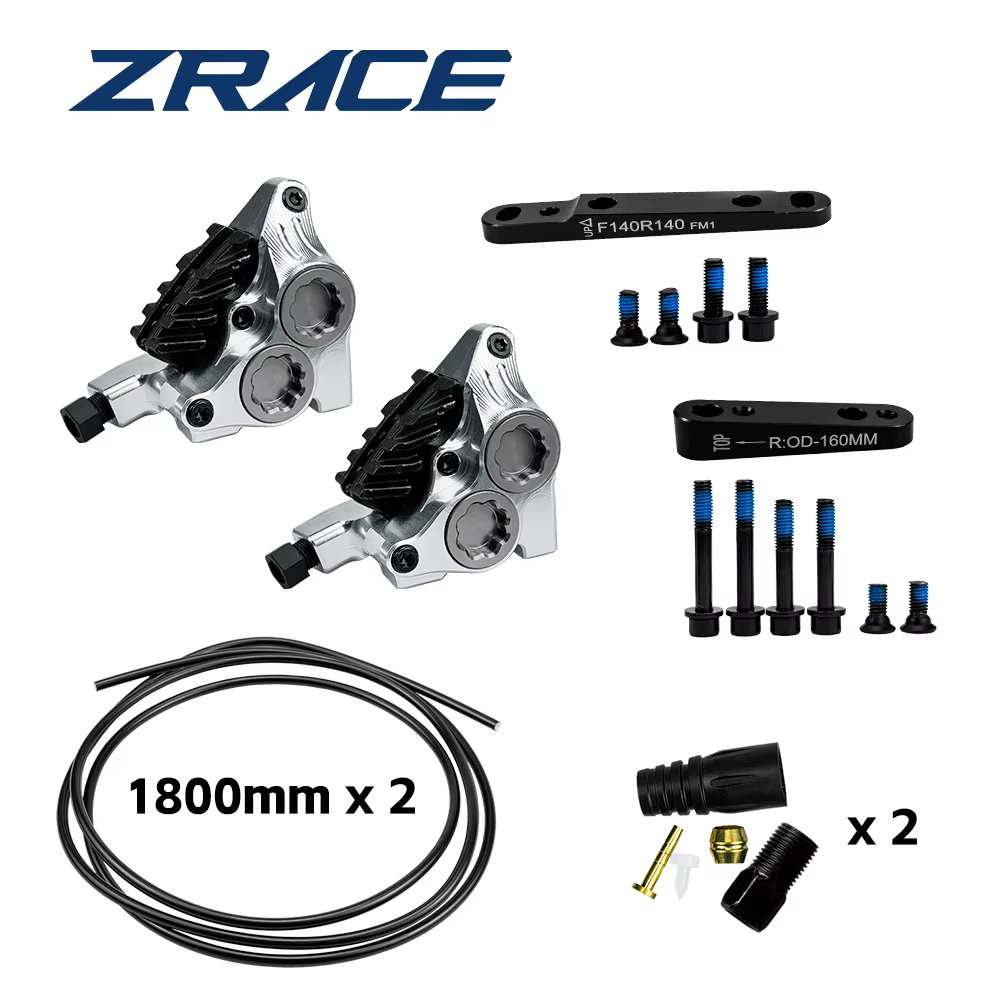 Étrier de frein hydraulique de route ZRACE XG4, étrier à quatre piston à montage plat, plaquettes de