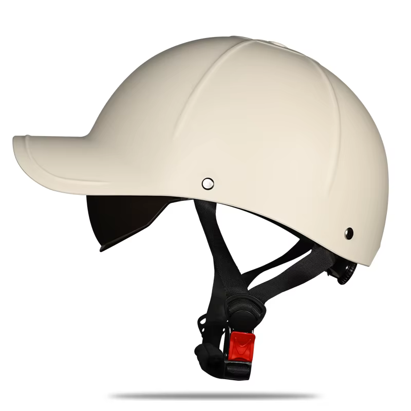 Nouveau café Racer Chopper Scooter sécurité casque demi visage Vintage casquette d'été moto demi cas