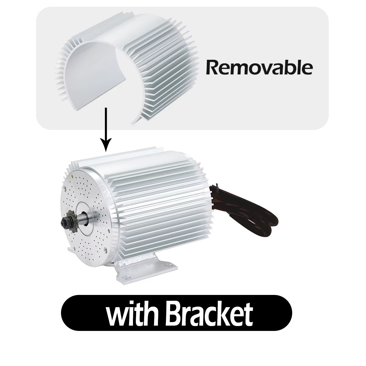 Kits de conversion de scooter électrique Kunray 1000W/1500W/1600W/1800W, moteur DC sans balais pour 