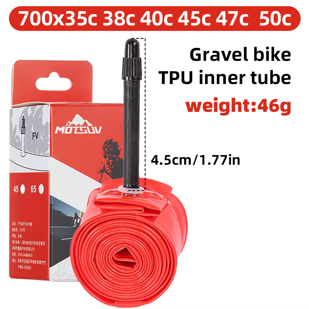 MOTSUV-Chambre à air TPU 700C GRAVEL pour vélo de route, haute qualité, 700x35-50C, 35C, 38C, 40C, 4