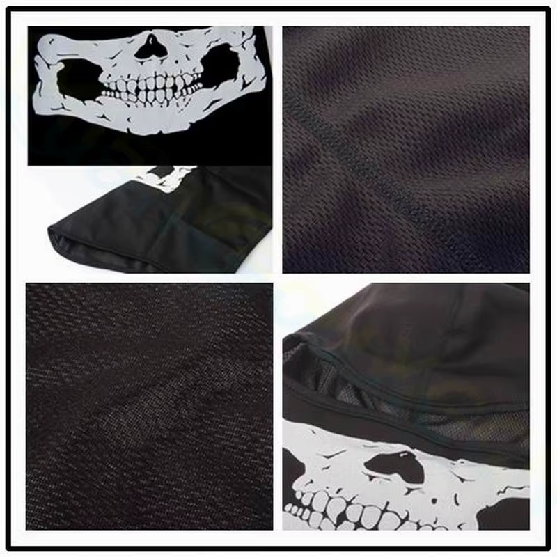 Cagoule imprimé tête de vélo, 1/2/3/4/5 pièces, chapeau de moto, masque complet, coupe-vent, tête de