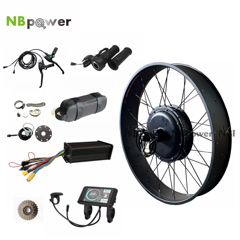 NBpower 48-72v 2000W Kit de gros vélo avant 135mm/arrière 170mm/190mm moteur de moyeu de vélo électr