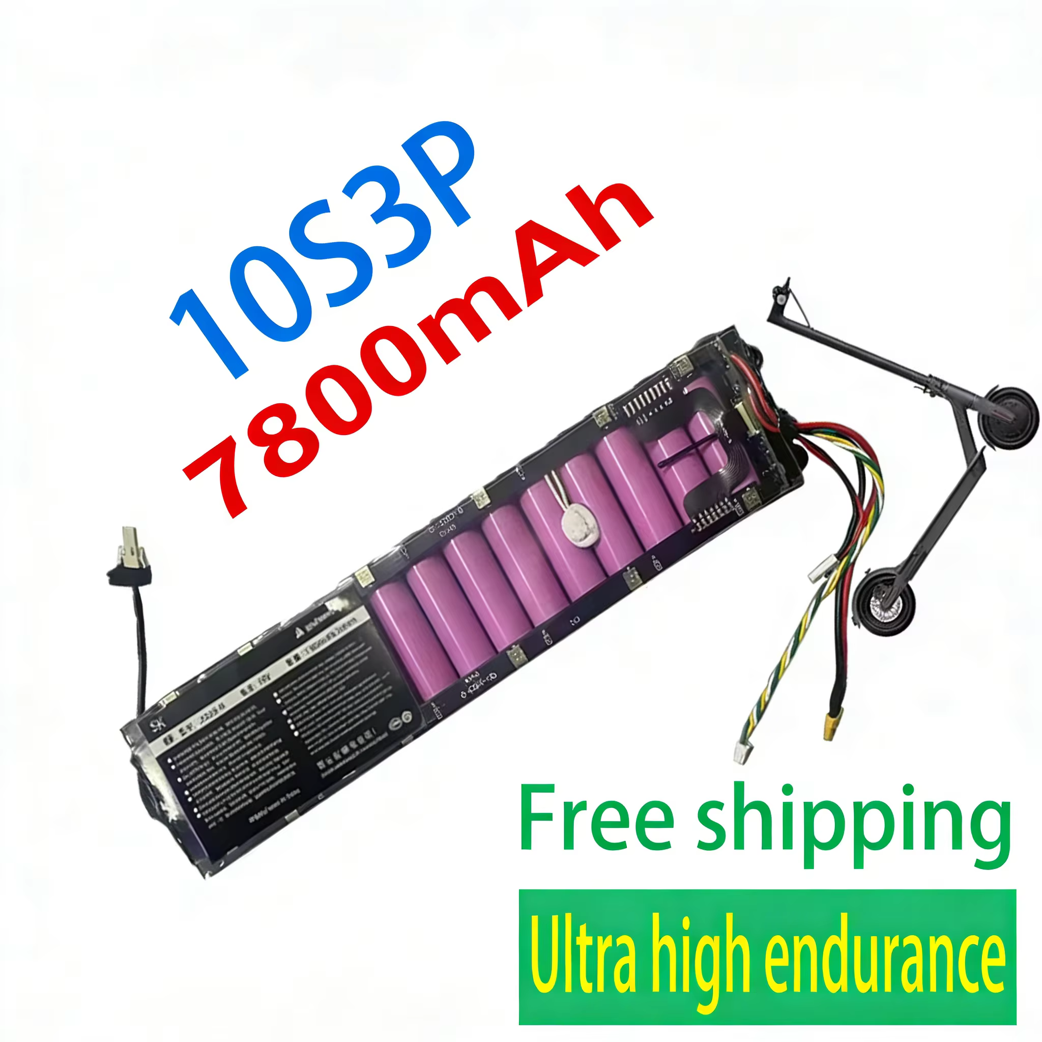 Batterie de scooter électrique 36V 7800mAh, étanche, rechargeable, avec Bluetooth, certifiée CE