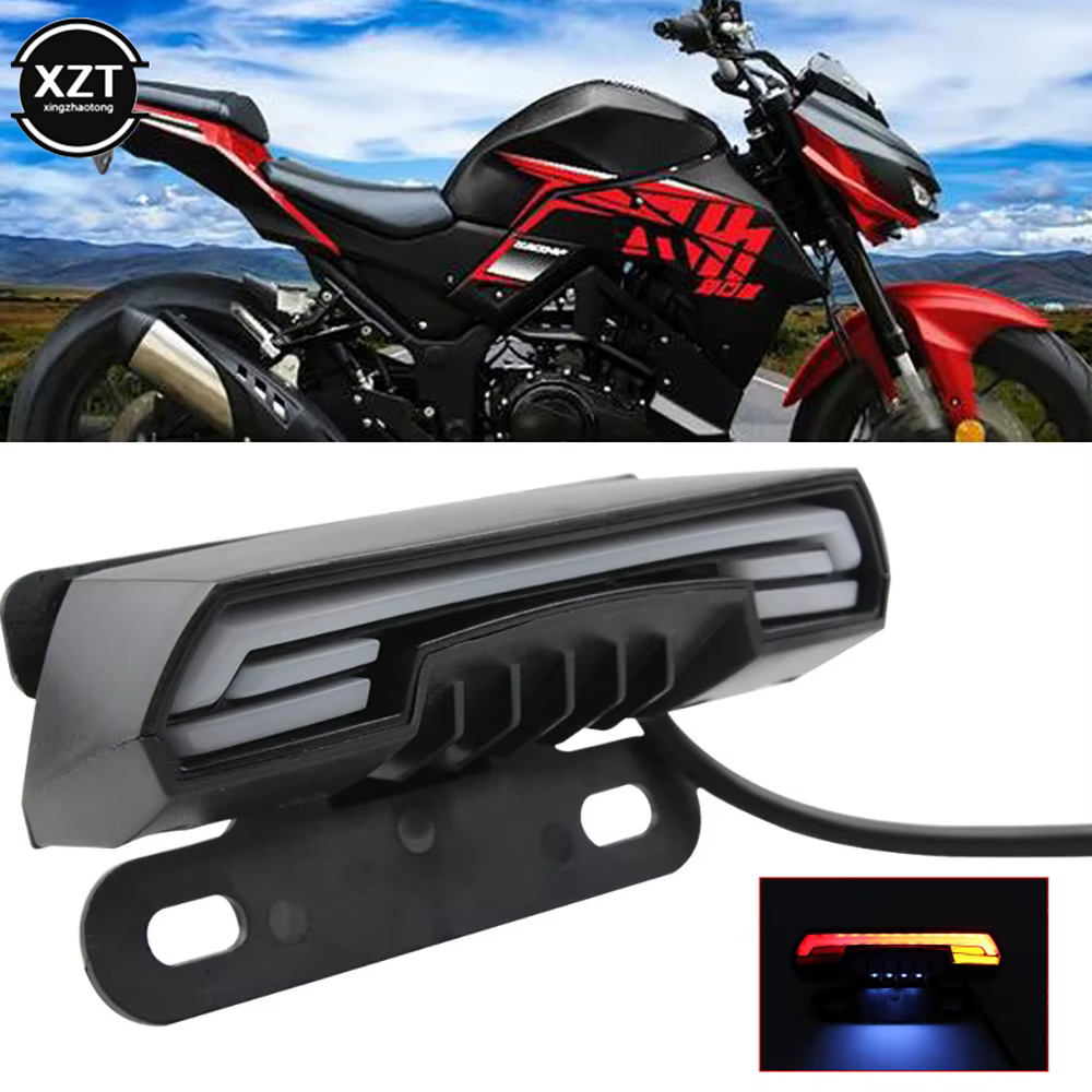 Feux de plaque de planificateur de scooter étanche général, frein arrière arrière, arrêt, double fla