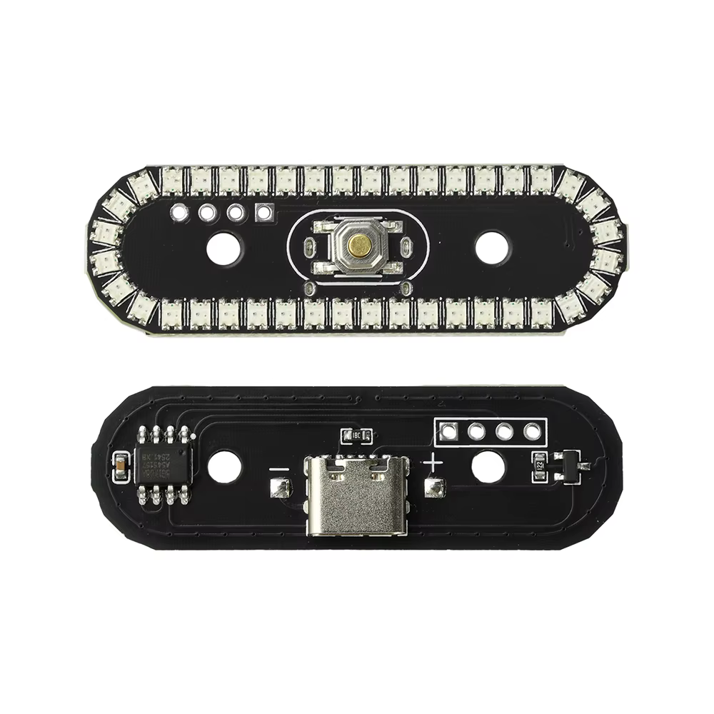 Feu arrière LED sans fil à 8 modes, multicolore, avec effet de défilement, clignotant, dégradé, resp