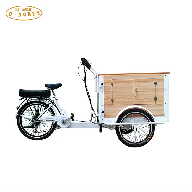 Tricycle électrique à barrage, vélo à emporter, nourriture de rue