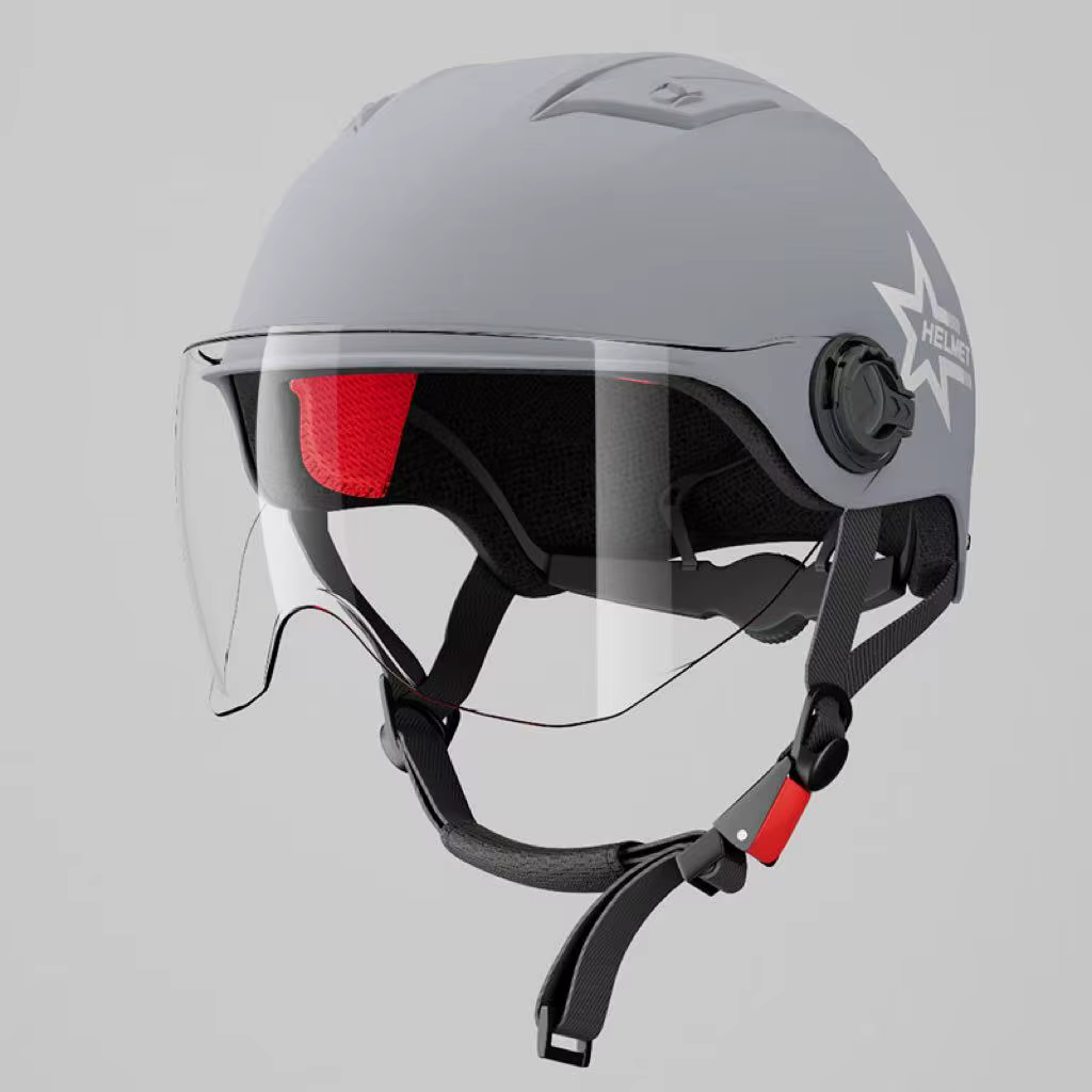 Casque de vélo/moto électrique unisexe toutes saisons – Casque de sécurité imperméable, résistant au