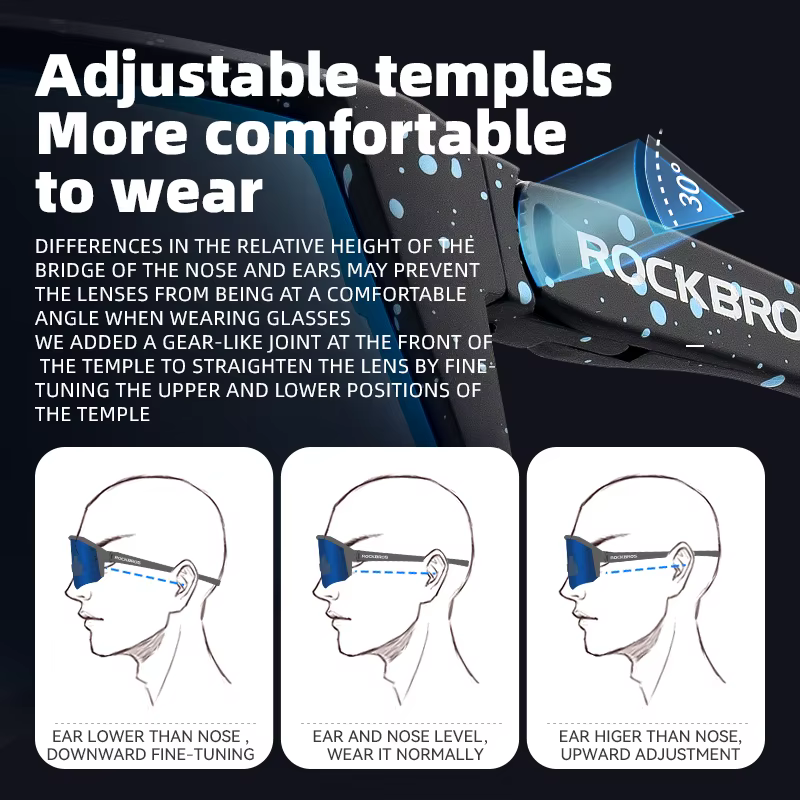 ROCKBROS lunettes de cyclisme polarisées hommes femmes protection solaire lunettes de sport de plein