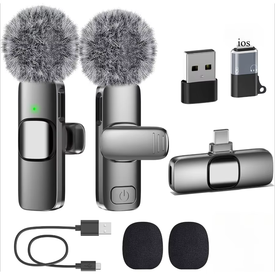 Mini microphone sans fil Lavalier pour Android, micro cravate avec réduction du bruit pour Vlog, You