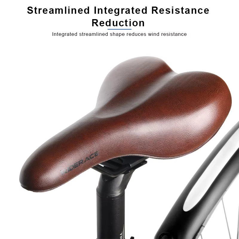 Selle de vélo Vintage confortable épaissir doux Absorption des chocs siège de vélo en cuir PU éponge