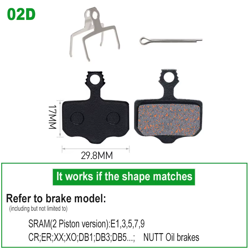 1 paire de plaquettes de frein à disque semi-métalliques pour vélo, pour SHIMANO SRAM AVID HAYES Mag