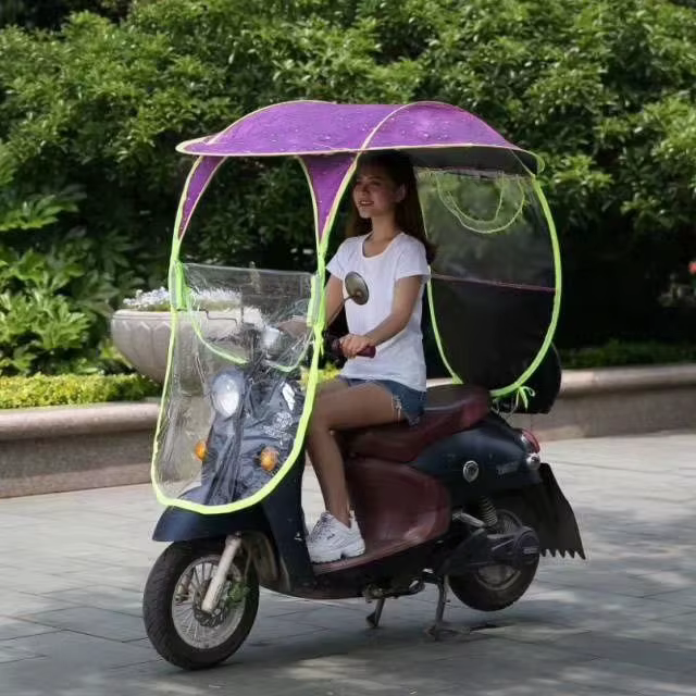 Nouvelle auvent semi-fermé pour scooter et moto électriques, pare-soleil entièrement fermé pour moto