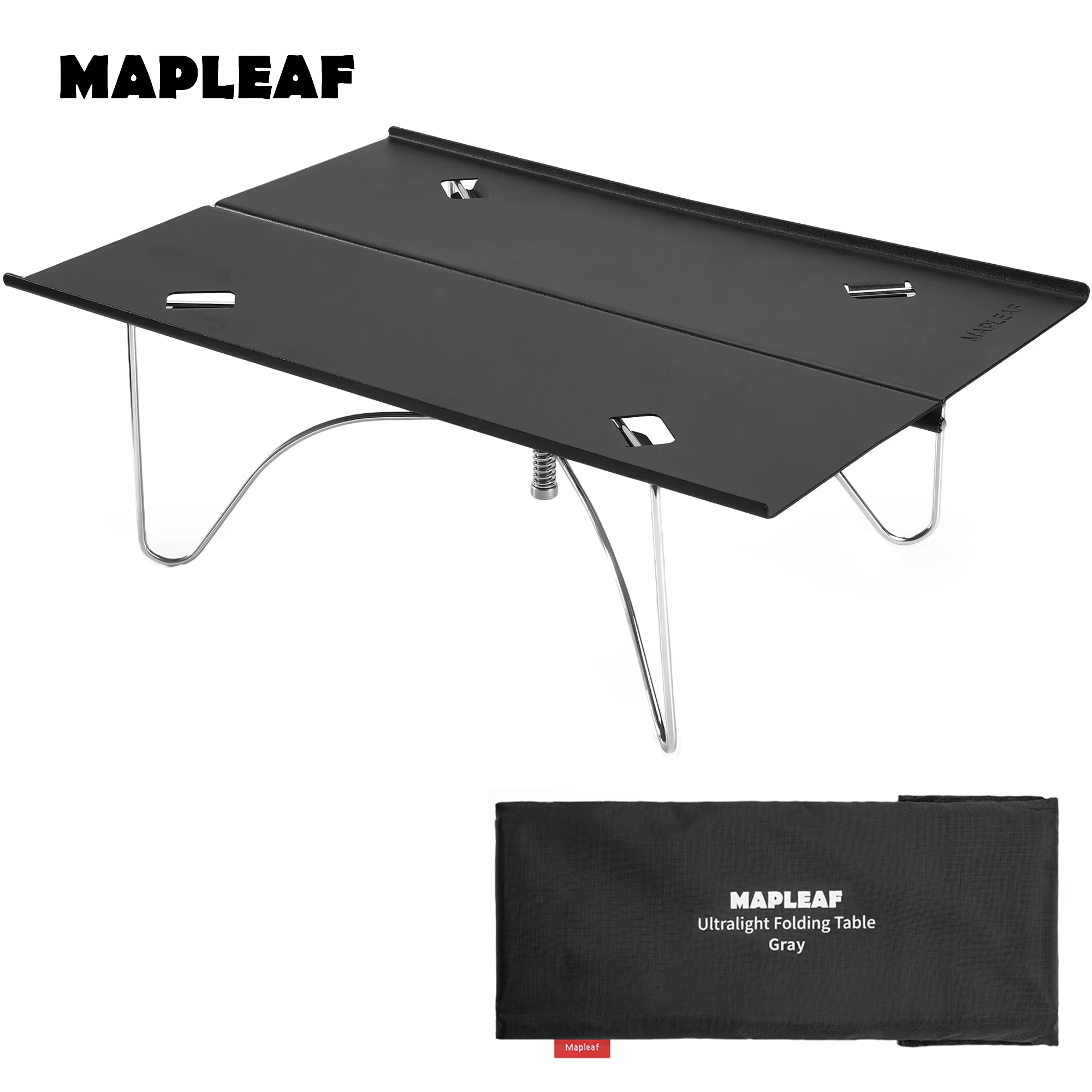 Table de camping pliable ultralégère MAPLEAF en alliage d'aluminium, portable, pour l'extérieur, cap