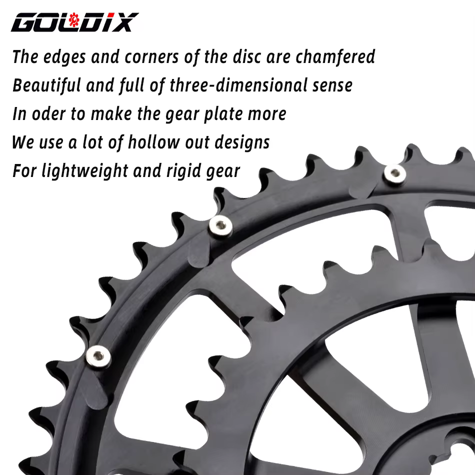 GOLDIX – Double plateau à 22/20 vitesses, 50-34T 52-36T 53-39T, roue à montage Direct pour manivelle