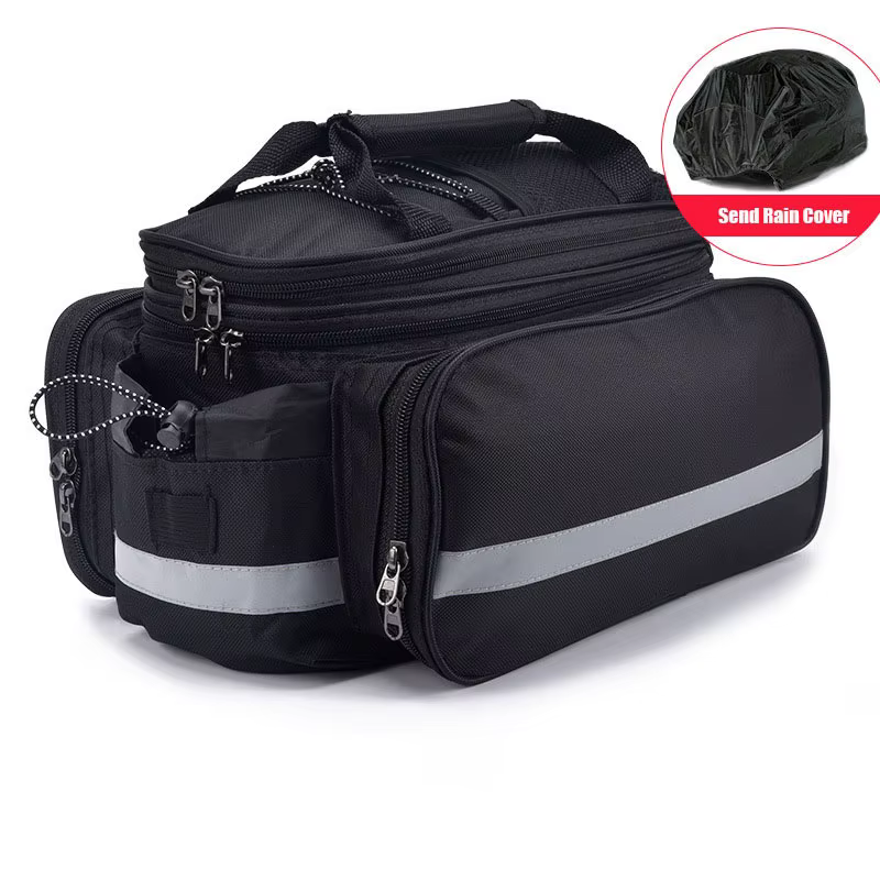 Sac de sacoche de vélo de grande capacité, sac d'étagère arrière de vélo de montagne, sac de rangeme