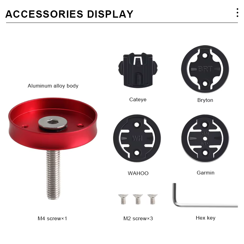 Support de téléphone de vélo, support de capuchon supérieur de tige pour Garmin Edge Bryton Cateye v