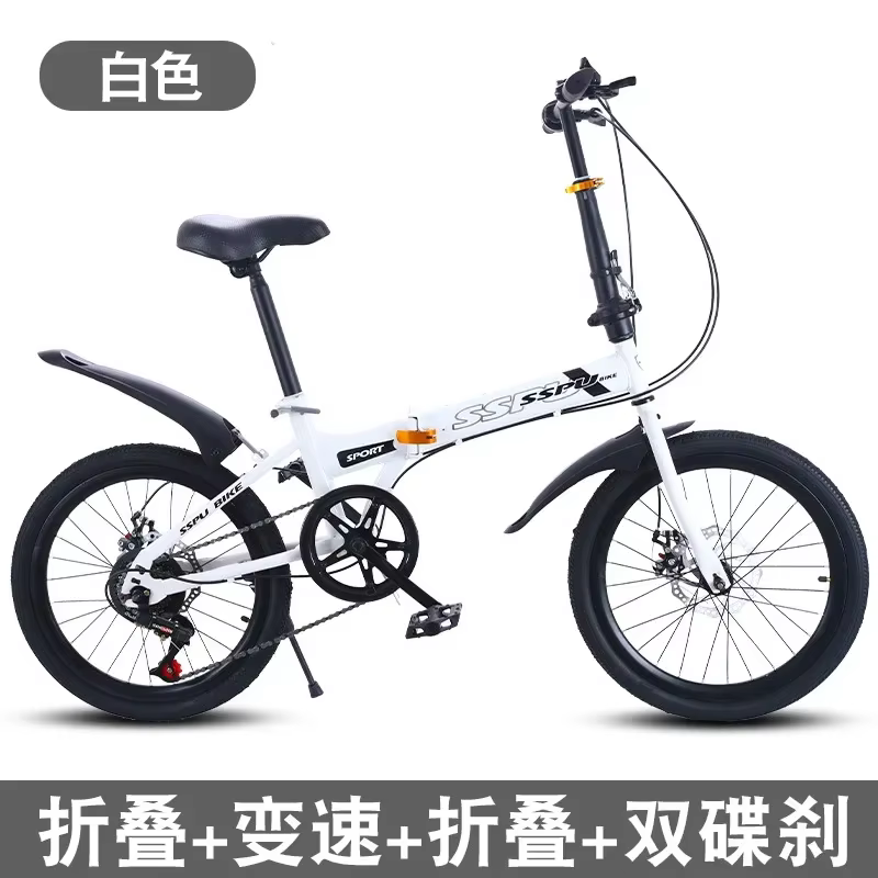 Vélo pliant adulte 20 pouces Ultra-léger Installation Portable Double frein à disque vélo de montagn