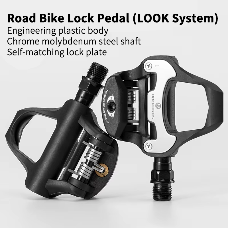 ROCKBROS – pédales autobloquantes pour vélo de route, alliage d'aluminium 9/16, 2 roulements scellés