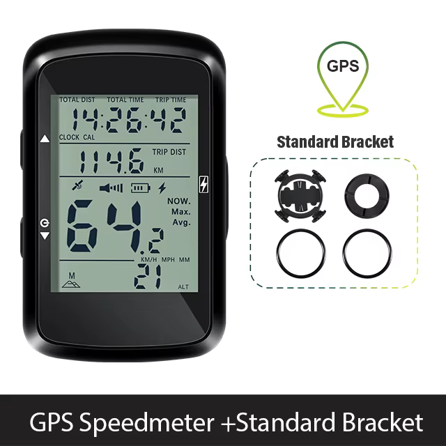 NEWBOLER ordinateur de vélo GPS sans fil vélo odomètre compteur de vitesse 2.4FSTN Bluetooth5.0 ANT