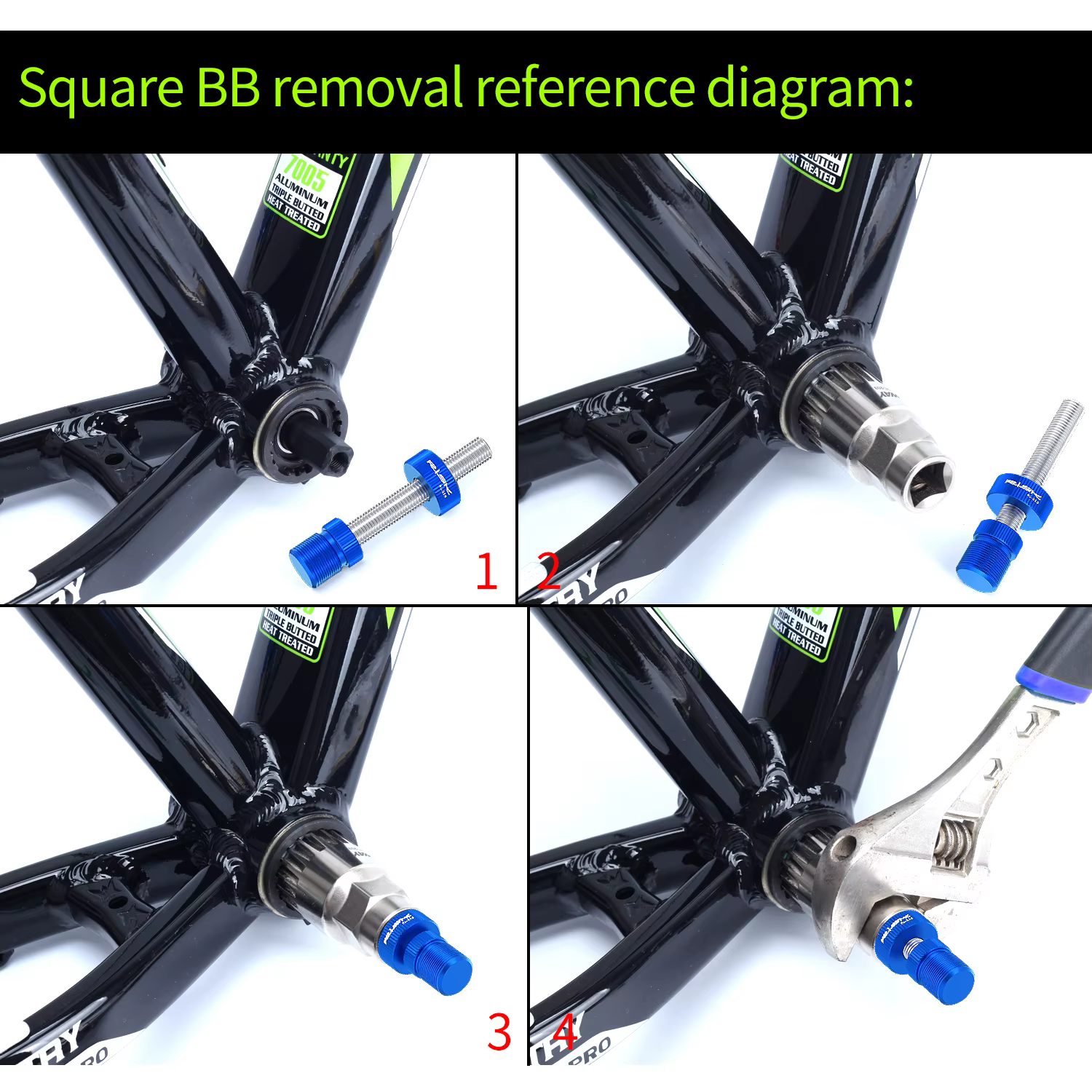 Risque RL215PRO vélo vélo carré et axe cannelé BB support inférieur Anti chute auxiliaire retrait dé