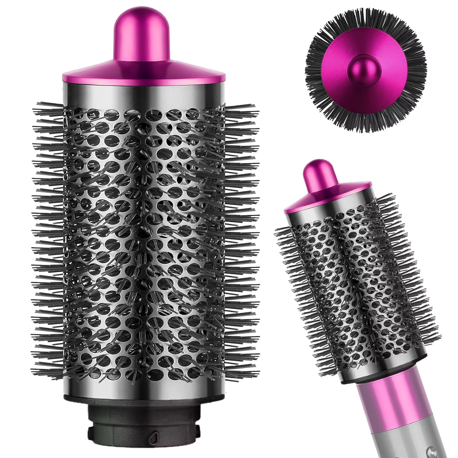 Grande brosse volumisante ronde pour accessoires Dyson Airwrap, Nickel/cuivre, volumateur ovale plus