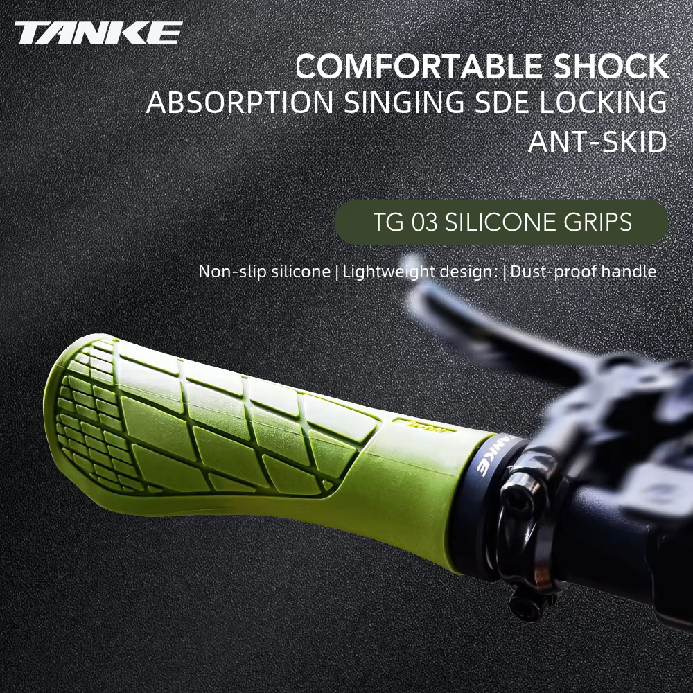 TANKE poignées de guidon en Silicone poignée vtt antichoc antidérapant montagne/route vélo poignée c
