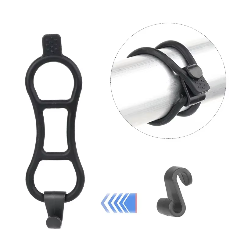 Bande de fixation en Silicone pour torche de feu avant de vélo, GEL, pompe de casque, sangle de fixa
