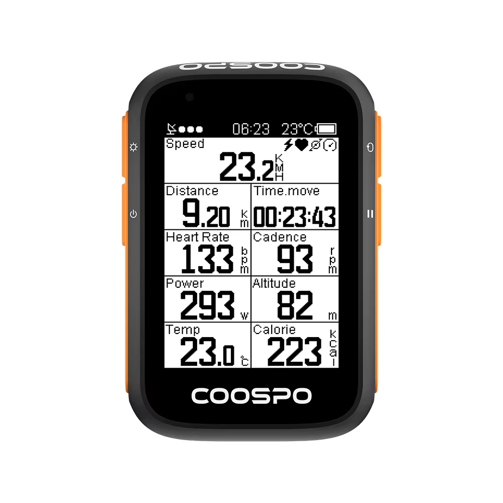 COOSPO BC200 Ordinateur de vélo sans fil GPS Compteur de vitesse de vélo Compteur kilométrique 2,6 p