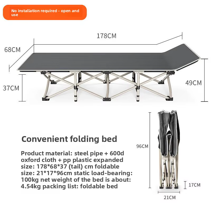 Système de lit pliant convertible, lit portable, lit de sieste, lit de bureau, lit d'hôpital, canapé