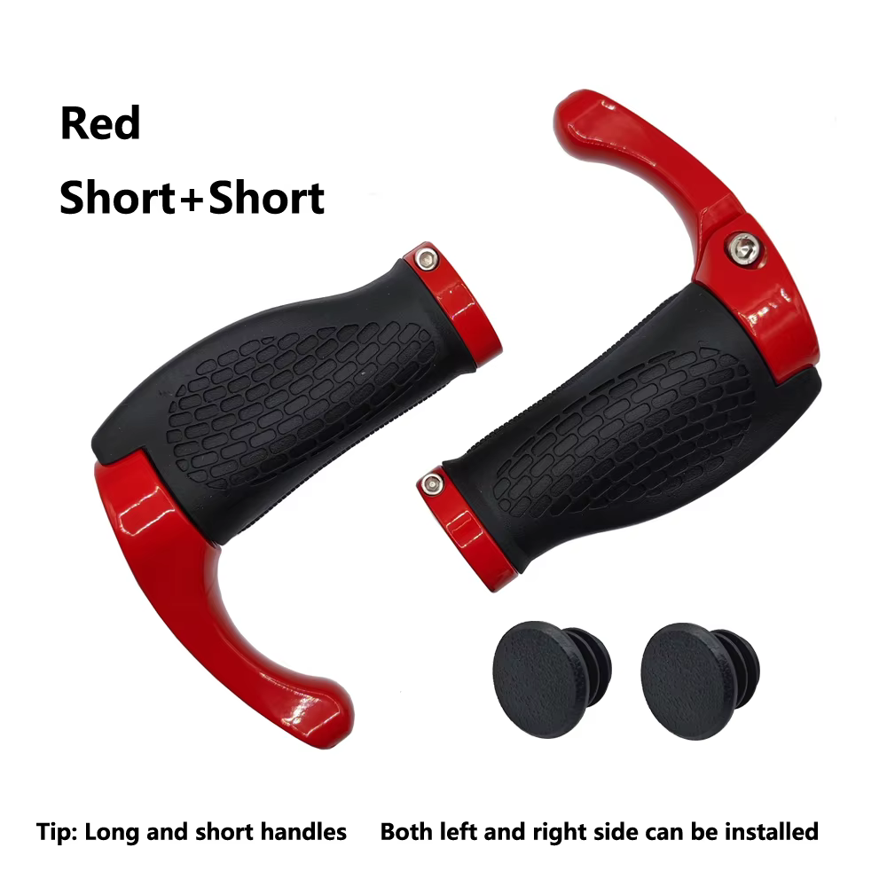 Poignées ergonomiques coordonnantes pour guidon de vélo, 1 paire, longue et courte, accessoires de V