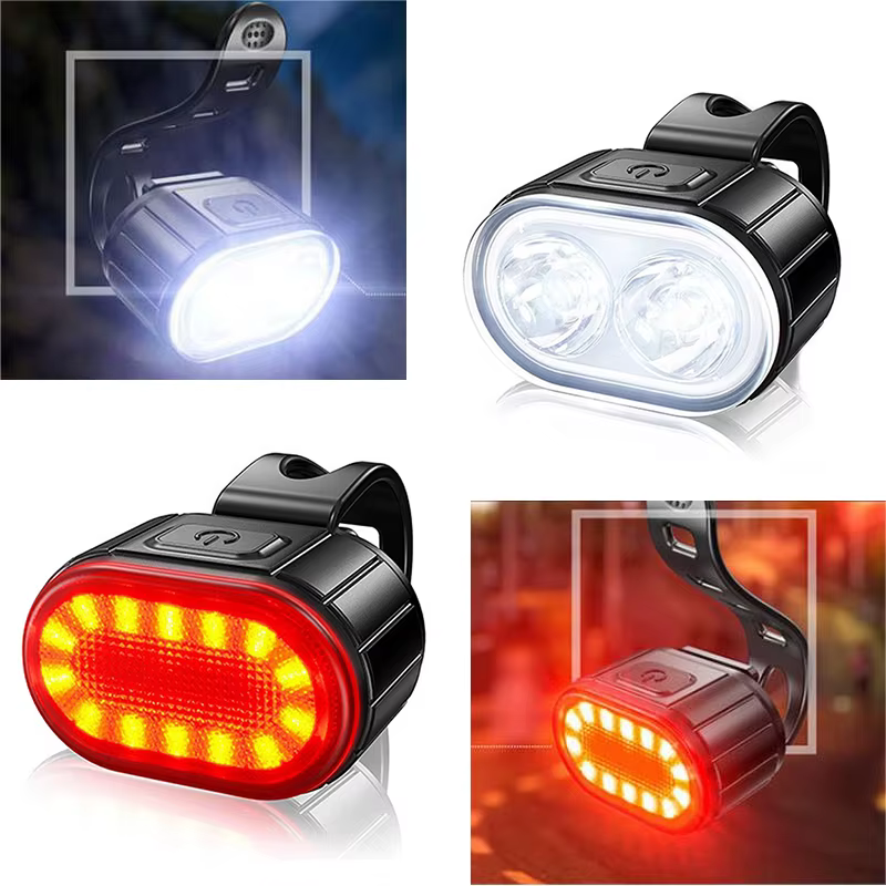 Feux de vélo LED lampe de vélo USB Rechargeable vélo avant et arrière feu avant feu arrière vélo lan