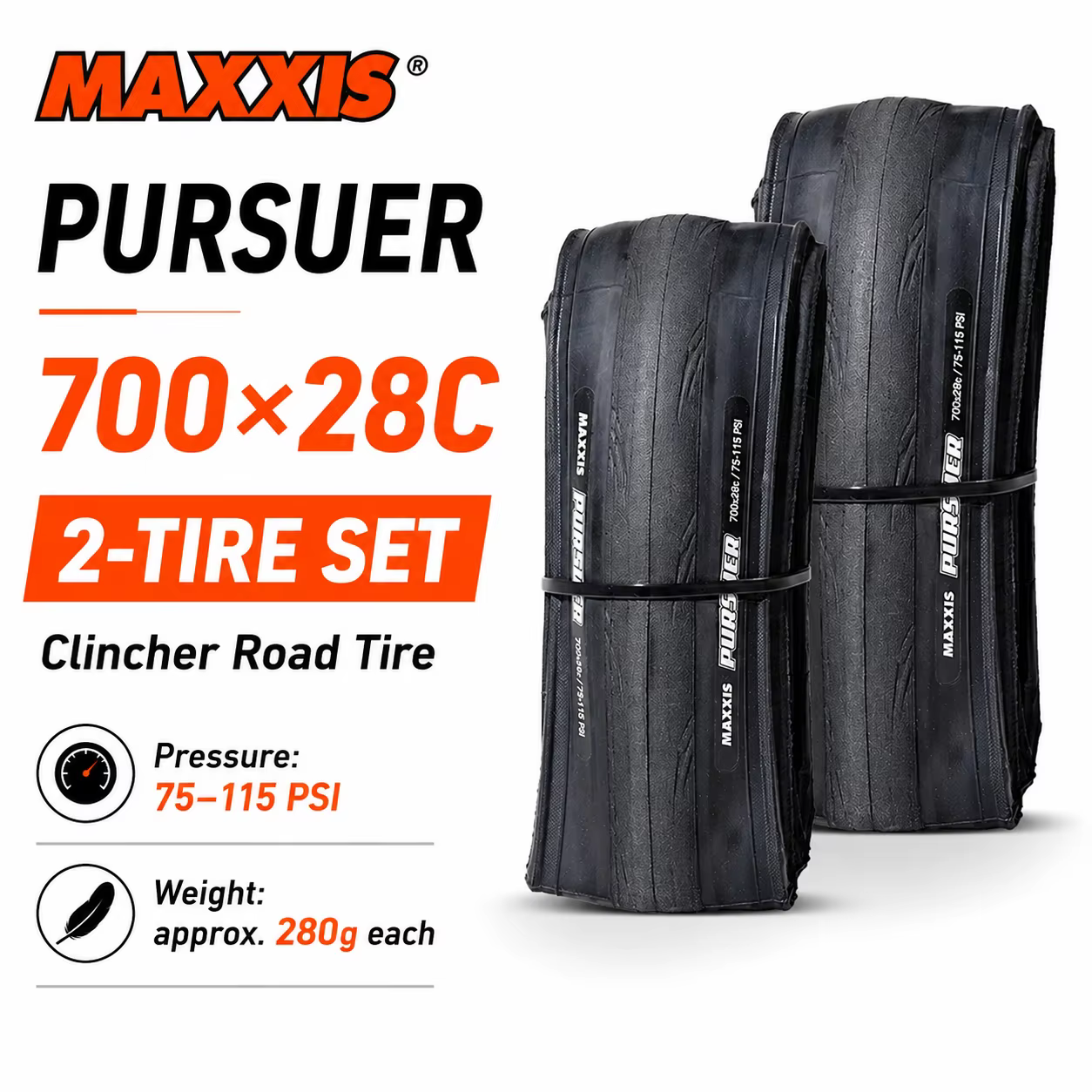 MAXXIS PURSUER 700C pneu de vélo de route ULTRA léger niveau de SPORT pneu de carlinche 700X23C 700X