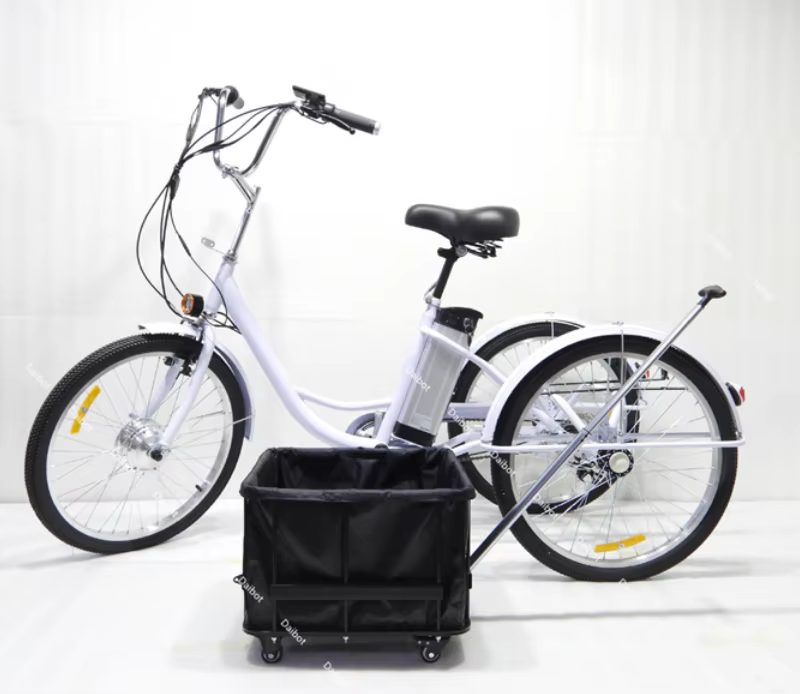 Vélo électrique Cargo à trois roues pour adulte avec panier 350W 36V, vélo électrique familial pour 