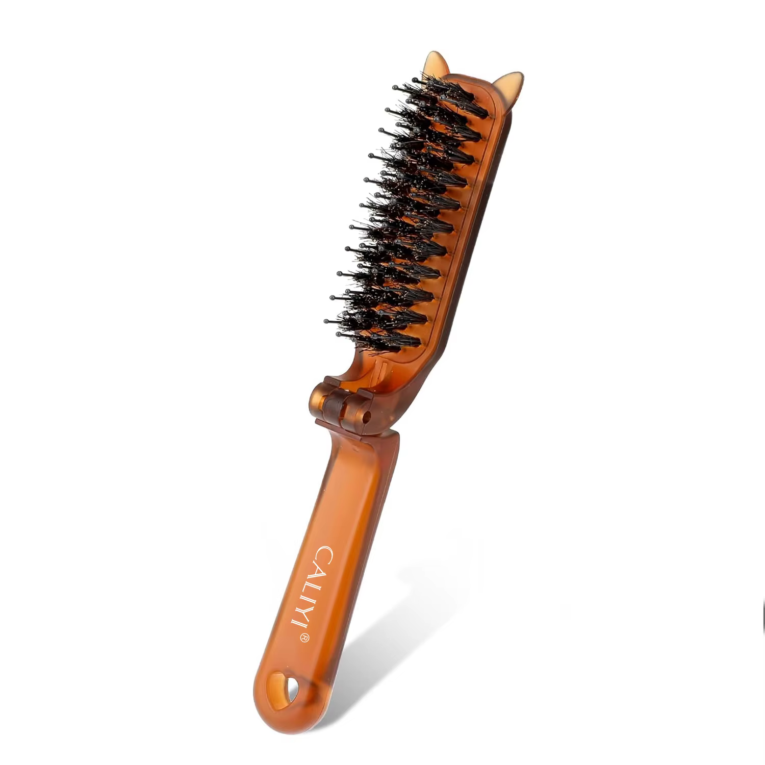 Brosse à cheveux pliante portable, mini peigne de voyage, poils de sanglier, cache les lacunes, liss