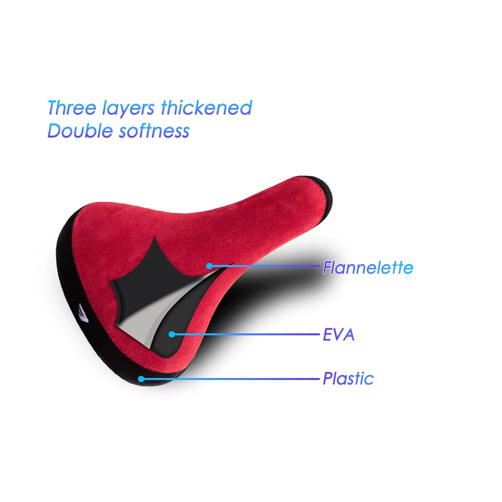 FUNSEA-Selle de vélo Wheelie avec logo brodé, siège de bicyclette, bicolore, 8mm