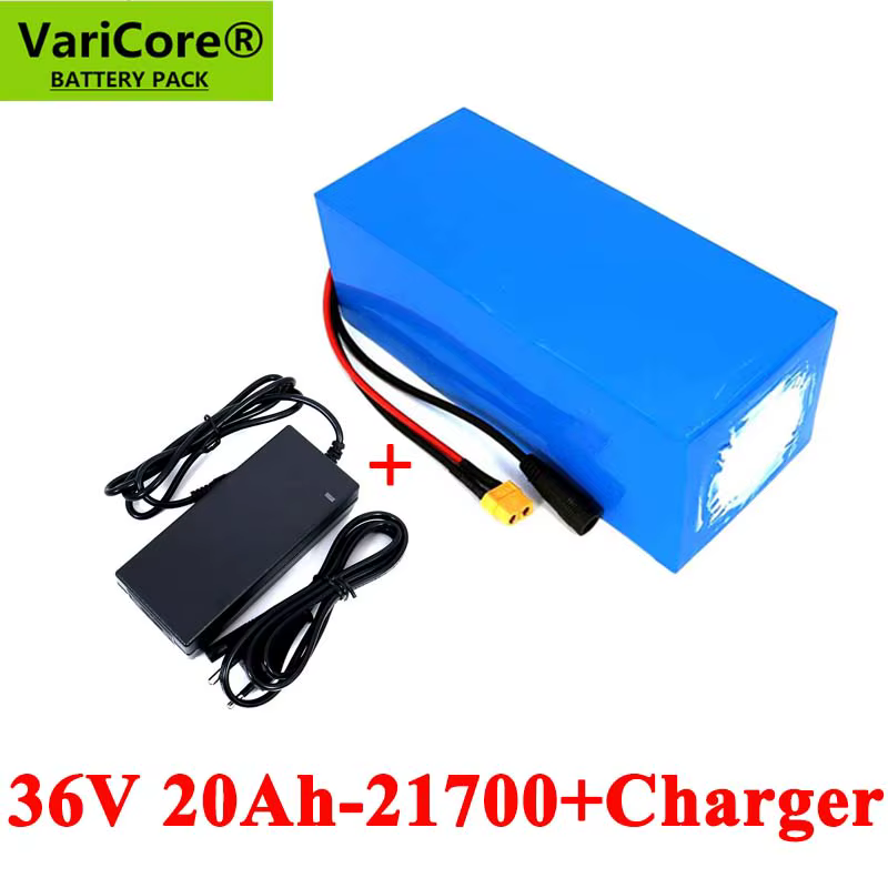 Batterie 36V 20Ah 21700 10S4P 500W, batteries haute puissance 42V 20000mAh avec protection BMS + cha