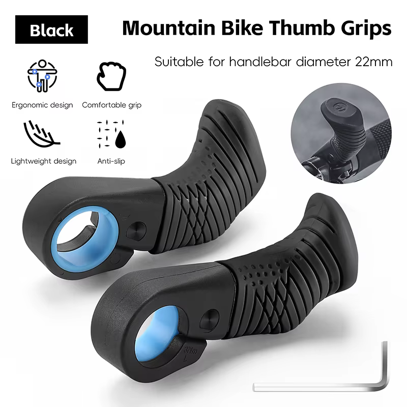 WEST BIKING – poignées de pouce de vélo vtt, ergonomiques, antidérapantes, légères, adaptées au guid