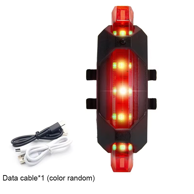 Kit d'éclairage de vélo, phare rechargeable par USB avec feu arrière, Installation facile, 3 modes,