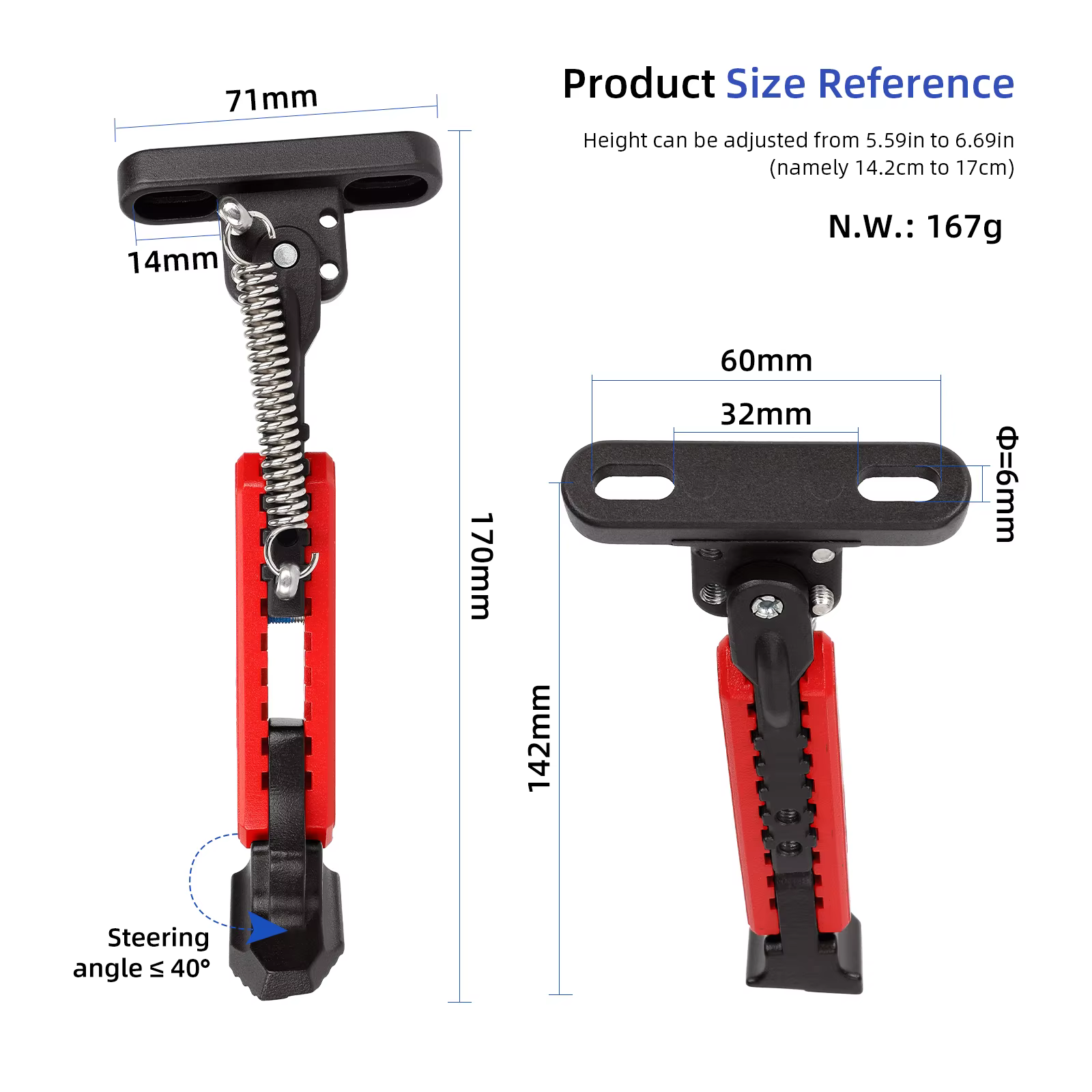 Ulip-Support de Stationnement Latéral Extensible pour Trottinette Électrique, Mise à Niveau V2.0, po