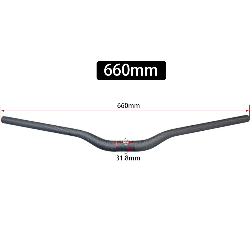 Nouveau guidon de vélo de course tout carbone Matt 3K pour VTT, 90 mm de hauteur, 25 mm de recul, 31