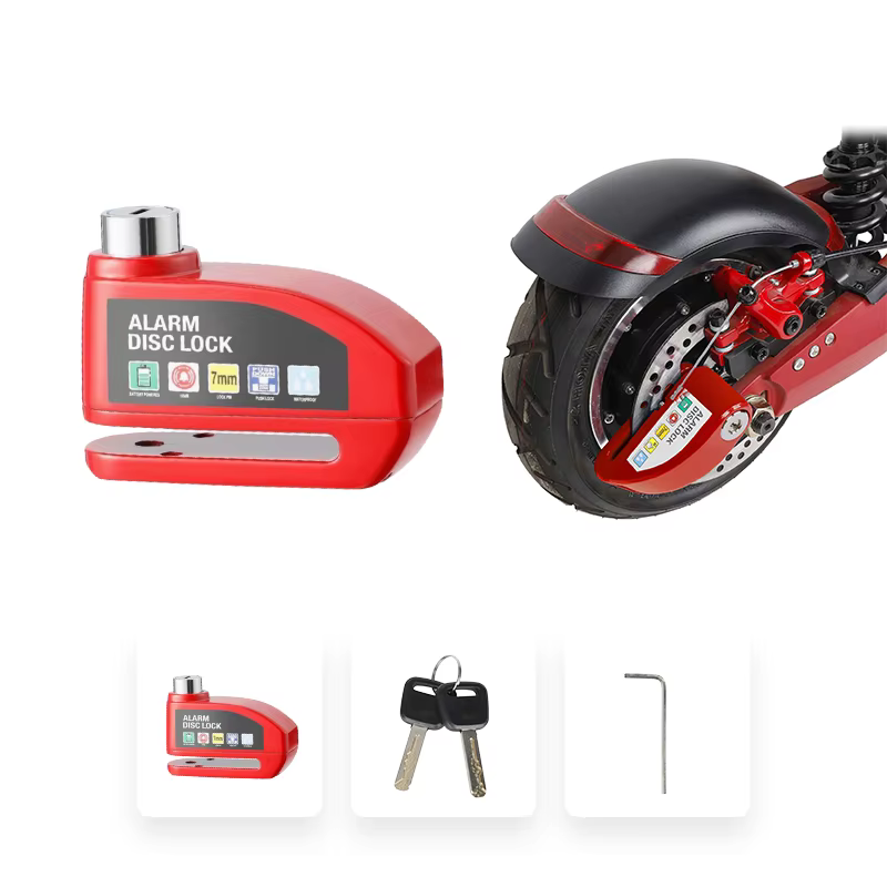 Scooter électrique moto alarme disque serrure métal étanche antivol freins disque serrure moto vélos