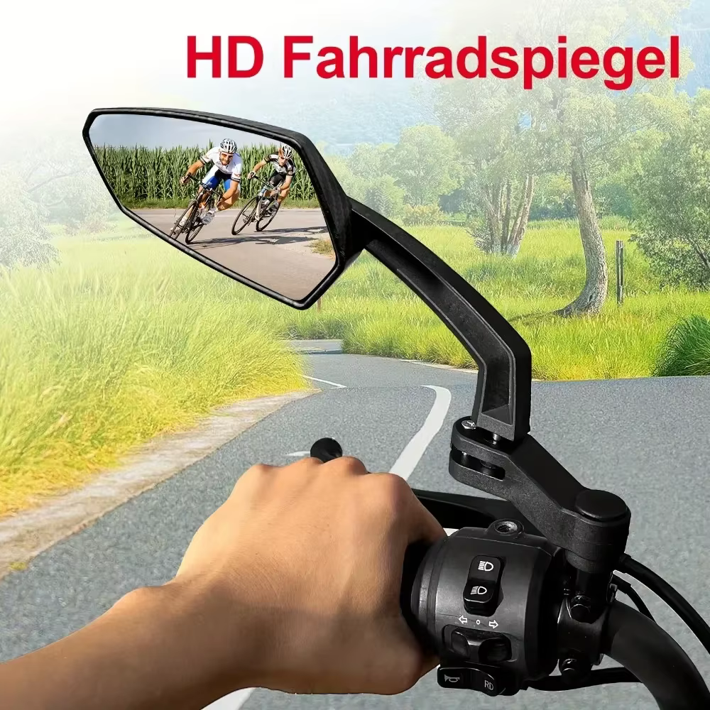 Rétroviseurs universels pour guidon de vélo 360 °   Verre de sécurité grand angle rotatif pour vélos
