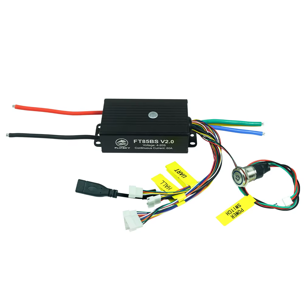 FLIPSKY FT85BS V2.0 ESC avec boîtier en aluminium NON-VESC pour planche à roulettes électrique/scoot