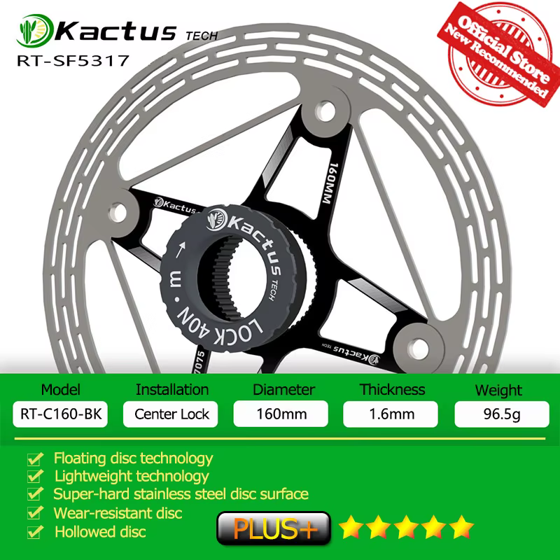 KACTUS – frein à disque de vélo ultraléger, 85g, 140/160/180/203mm, 6 boulons, Rotor de verrouillage